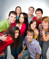 Fototapeta premium Happy young group of people