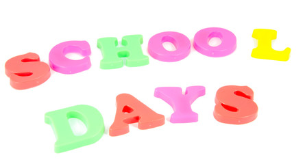 school days written in fridge magnets