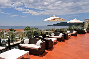 Terrace of the luxury hotel