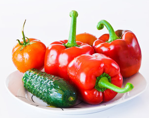 vegetables in a plate