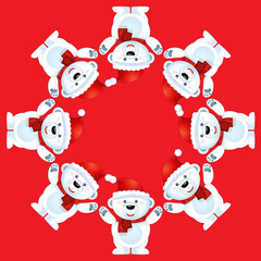 The christmas card - illustration for the children