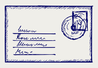 Obraz premium Sketch envelope