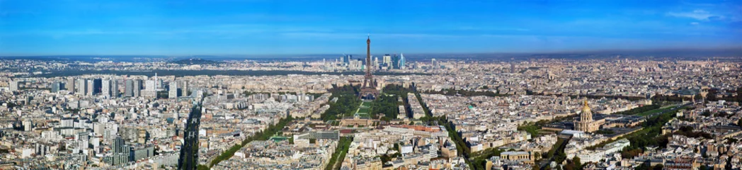 Gordijnen Het panorama van Parijs, Frankrijk. Eiffeltoren, Les Invalides. © Photocreo Bednarek