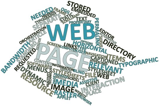 Word cloud for Web page