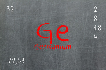 Isolated blackboard with periodic table, Germanium