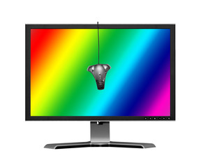 Isolated monitor and color calibrator