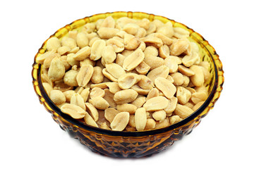 Salted peanuts in a bowl