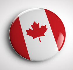 Obraz premium Canada Flag button