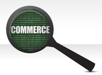 commerce under a magnify glass