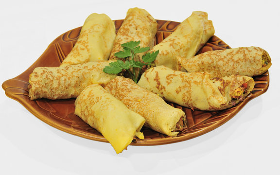 Crepes rellenas de marisco