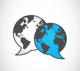 global social media concept