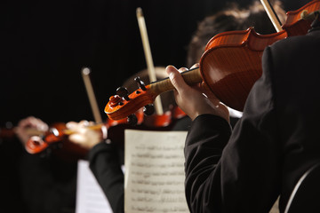 Classical music. Violinists in concert