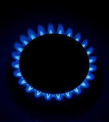 Burning natural gas