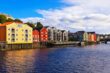 Fototapeta premium Cityscape of Trondheim, Norway