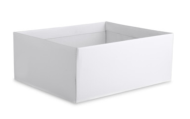 Open cardboard white box