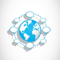 social media speech bubbles connections