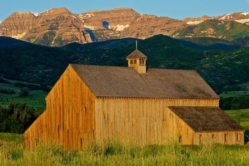 Rustic barn in Rocky Mountains