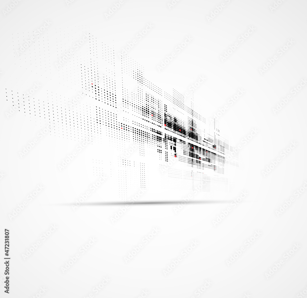Aufkleber abstract high dot technology fade dynamic background1