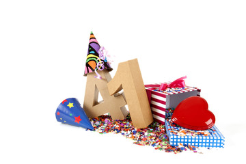 Age in figures in a party mood