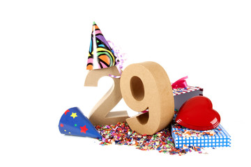 Age in figures in a party mood