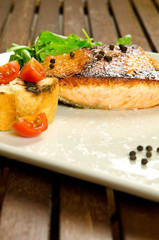 Baked salmon fillet