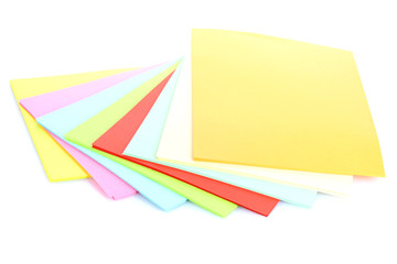 bright colorful paper isolated on white