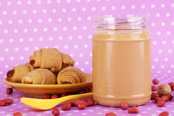 Delicious peanut butter with cookies