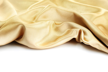 beautiful silk drape, isolated on white