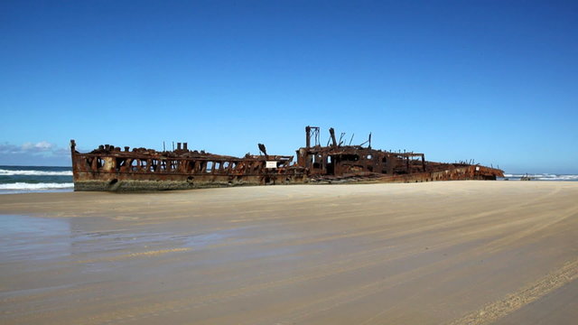 The Maheno wreck, Fraser Island, Australia