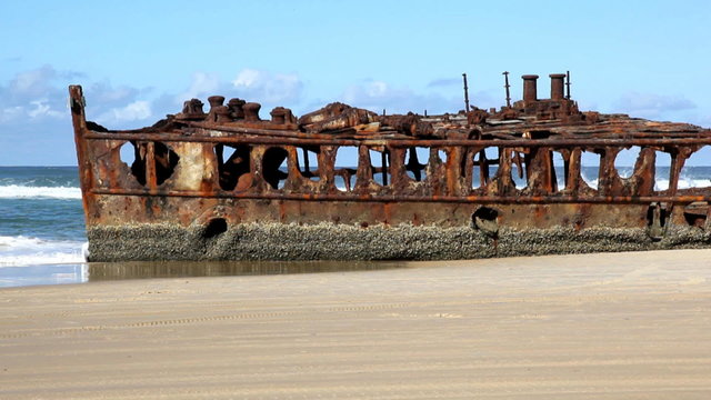 The Maheno wreck, Fraser Island, Australia