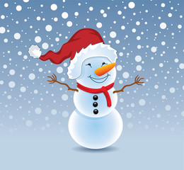 vector snowman