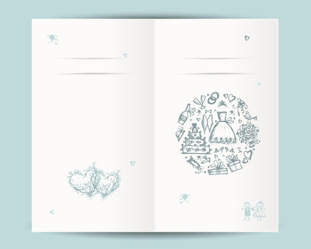 Wedding card design with place for your text