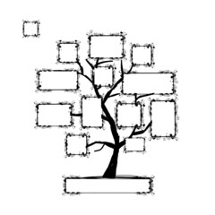 Art tree with frames, place for your text or photo