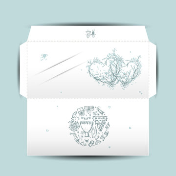 Design of wedding envelope