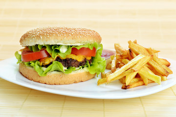 Tasty hamburger