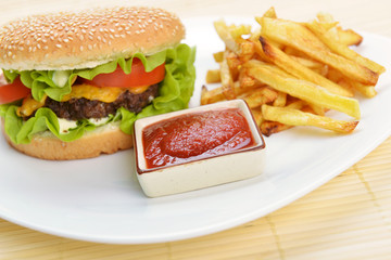 Tasty hamburger