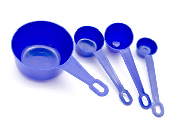 Blue measuring spoons