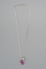 Silver pendant with gem