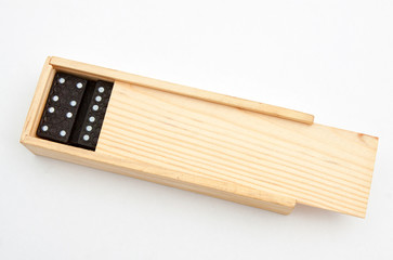 Bamboo box with domino