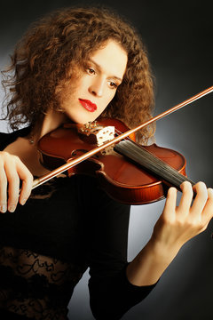 Violin player violinist woman