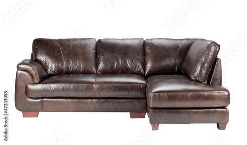 Nice And Comfortable Luxury Genuine Leather Sofa Bench Stock Photo Nice And Comfortable Luxury Genuine Leather Sofa Bench