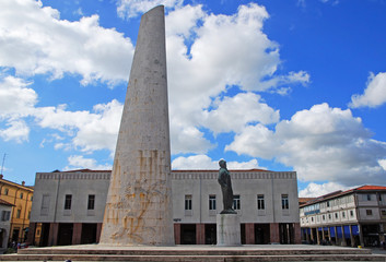 Fototapeta premium Italy, Francesco Baracca square in the city of Lugo.