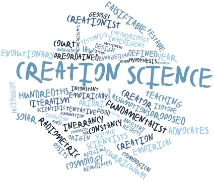 Word cloud for Creation science