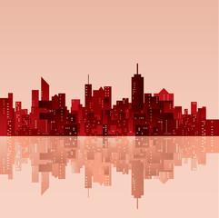 red city reflect