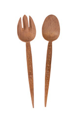 Wooden fork and spoon