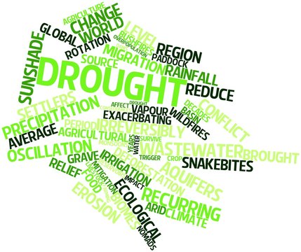 Word cloud for Drought