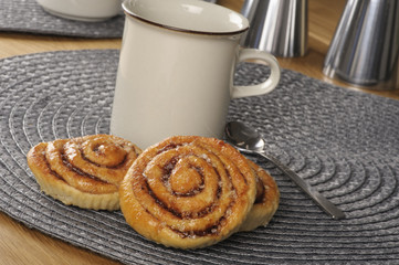 Swedish cinnamon rolls or kanelbullar