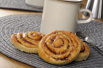 Swedish cinnamon rolls or kanelbullar