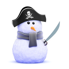 Pirate snowman arrrrr mateys!
