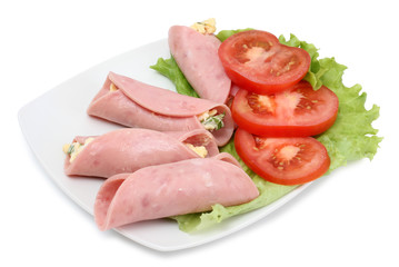 Sausage and tomatos